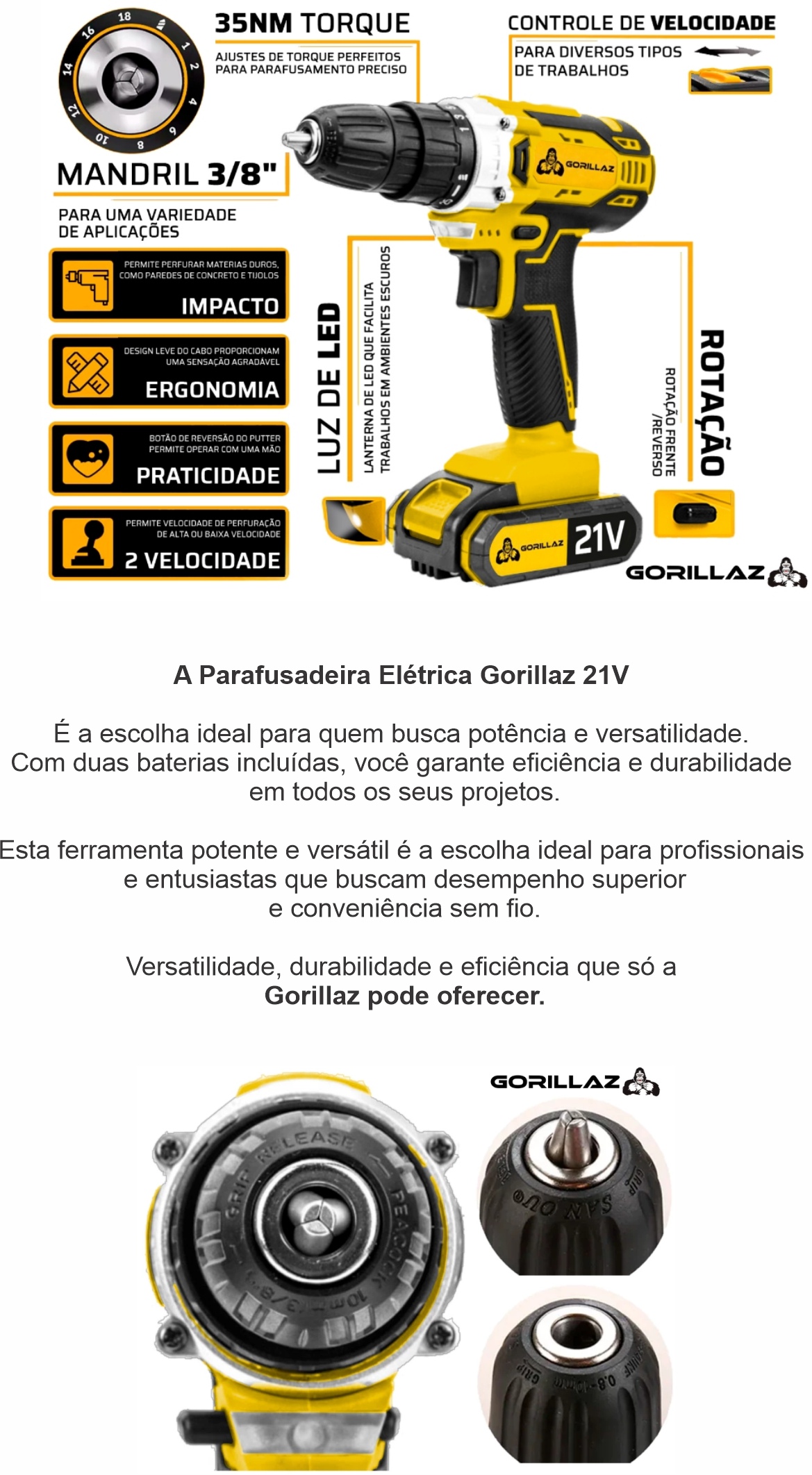 comprar parafusadeira com 2 baterias de 21v